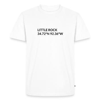 Coordonnées de Little Rock, Arkansas, États-Unis - T-shirt Premium bio Homme - blanc - Devant - Nico (187cm)