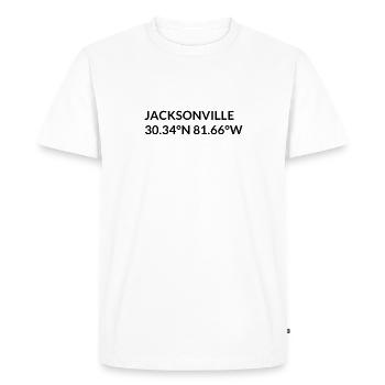 Jacksonville, Florida, USA Coordinates - Men's Premium Organic T-Shirt - white - Front - Nico (187cm)