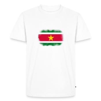 Gift for Suriname - Men's Premium Organic T-Shirt - white - Front - Nico (187cm)
