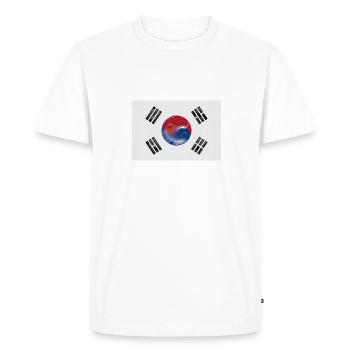 Corée du Sud - T-shirt Premium bio Homme - blanc - Devant - Nico (187cm)