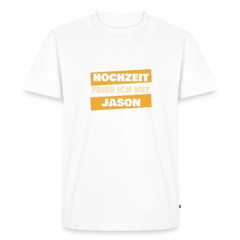 Jason en enterrement de vie de garçon - T-shirt Premium bio Homme - blanc - Devant - Nico (187cm)