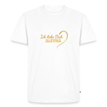 Aleyna - T-shirt Premium bio Homme - blanc - Devant - Nico (187cm)
