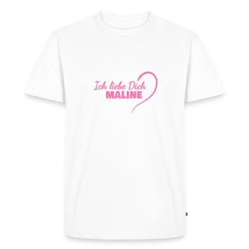 Gift for Maline - Men's Premium Organic T-Shirt - white - Front - Nico (187cm)