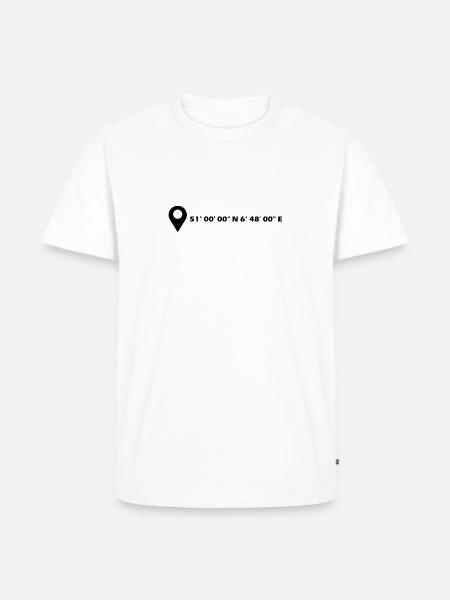 Pulheim coordinates - Men's Premium Organic T-Shirt - white