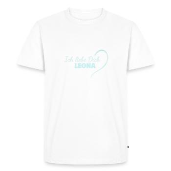 Leona - Men's Premium Organic T-Shirt - white - Front - Nico (187cm)