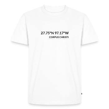 Coordonnées de Corpus Christi, Texas, États-Unis - T-shirt Premium bio Homme - blanc - Devant - Nico (187cm)