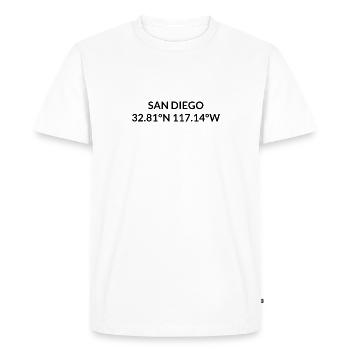 San Diego, Californie, États-Unis - T-shirt Premium bio Homme - blanc - Devant - Nico (187cm)
