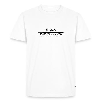 Coordonnées de Plano, Texas, États-Unis - T-shirt Premium bio Homme - blanc - Devant - Nico (187cm)