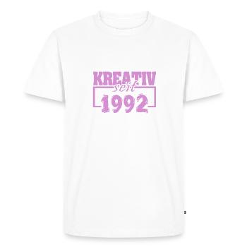 1992 - Men's Premium Organic T-Shirt - white - Front - Nico (187cm)