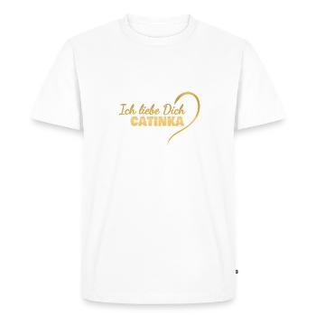 Catinka - T-shirt Premium bio Homme - blanc - Devant - Nico (187cm)