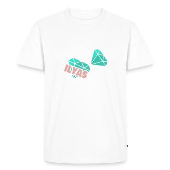 Cadeau pour Ilyas - T-shirt Premium bio Homme - blanc - Devant - Nico (187cm)