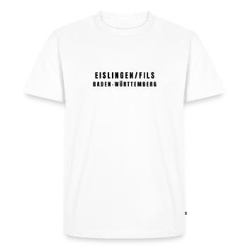 Eislingen/Fils, Baden-Württemberg - Men's Premium Organic T-Shirt - white - Front - Nico (187cm)