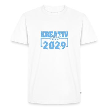 2029 - T-shirt Premium bio Homme - blanc - Devant - Nico (187cm)