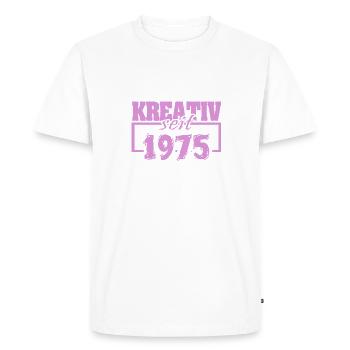 Creative 1975 - Men's Premium Organic T-Shirt - white - Front - Nico (187cm)