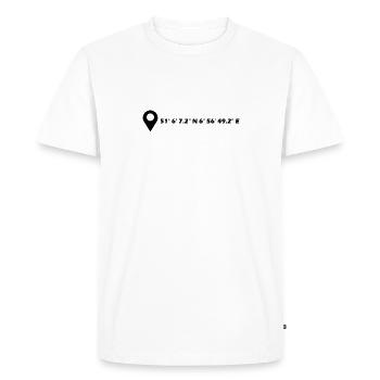 Coordonnées de Langenfeld (Rhénanie) - T-shirt Premium bio Homme - blanc - Devant - Nico (187cm)