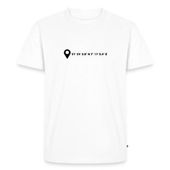 Coordonnées de Hattingen - T-shirt Premium bio Homme - blanc - Devant - Nico (187cm)