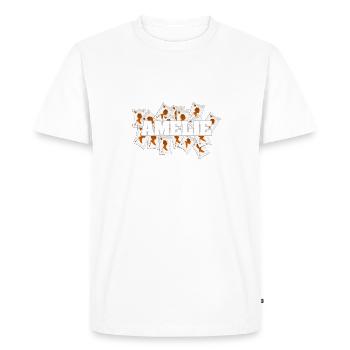 Vegas Amélie - T-shirt Premium bio Homme - blanc - Devant - Nico (187cm)