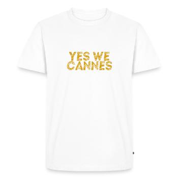 Yes We Cannes Gift Idea France French - Men's Premium Organic T-Shirt - white - Front - Nico (187cm)