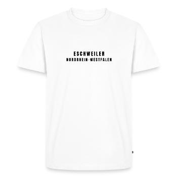 Eschweiler, Rhénanie-du-Nord-Westphalie - T-shirt Premium bio Homme - blanc - Devant - Nico (187cm)