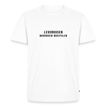 Leverkusen, Rhénanie-du-Nord-Westphalie - T-shirt Premium bio Homme - blanc - Devant - Nico (187cm)