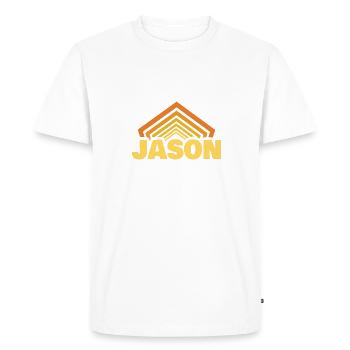 first name Jason - Men's Premium Organic T-Shirt - white - Front - Nico (187cm)