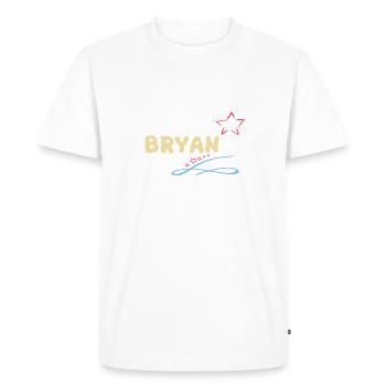 Gift Bryan - Men's Premium Organic T-Shirt - white - Front - Nico (187cm)