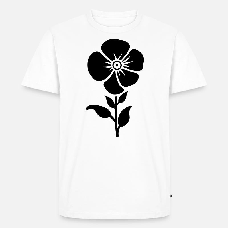 Blume - Männer Premium Bio T-Shirt - Weiß