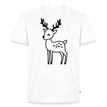 renne de noel - T-shirt Premium bio Homme - blanc - Devant - Nico (187cm)