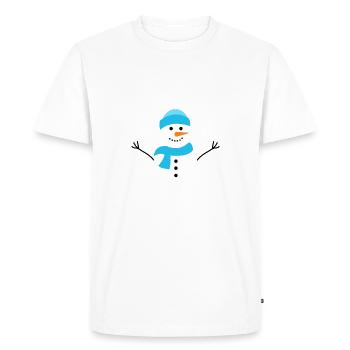 bonhomme de neige - T-shirt Premium bio Homme - blanc - Devant - Nico (187cm)
