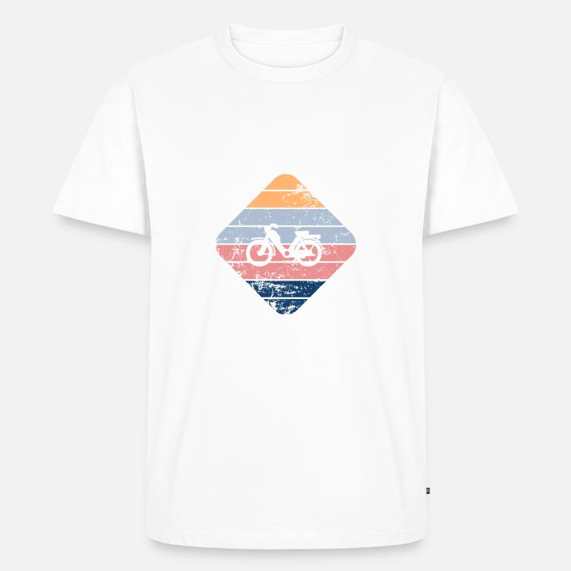 Moped - Männer Premium Bio T-Shirt - Weiß