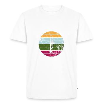 Trompette - T-shirt Premium bio Homme - blanc - Devant - Nico (187cm)