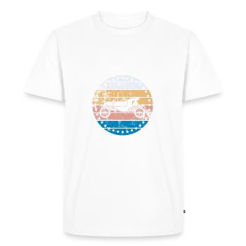 car - Men's Premium Organic T-Shirt - white - Front - Nico (187cm)