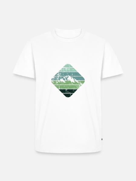 Mountain - Men's Premium Organic T-Shirt - white
