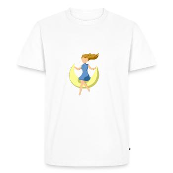 Dizzi sur la lune - T-shirt Premium bio Homme - blanc - Devant - Nico (187cm)