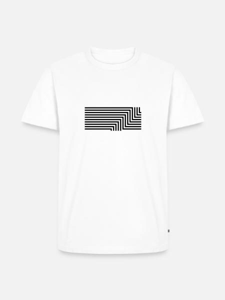 bend on the lines - Men's Premium Organic T-Shirt - white