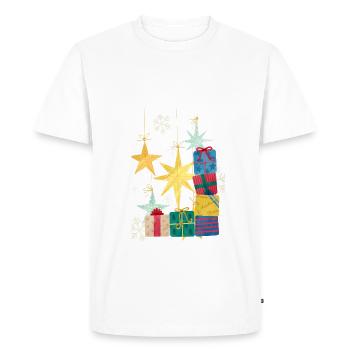 Present - Men's Premium Organic T-Shirt - white - Front - Nico (187cm)