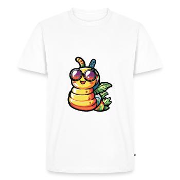 Worm Comic Holiday - T-shirt Premium bio Homme - blanc - Devant - Nico (187cm)