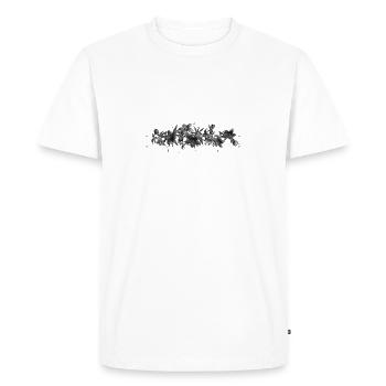 Fleurs noires - T-shirt Premium bio Homme - blanc - Devant - Nico (187cm)