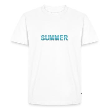 Summer horizon Meerr - Men's Premium Organic T-Shirt - white - Front - Nico (187cm)