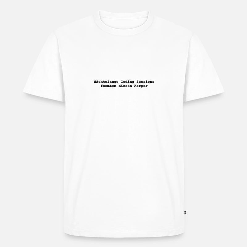 Spruch : Coding Sessions - Männer Premium Bio T-Shirt - Weiß