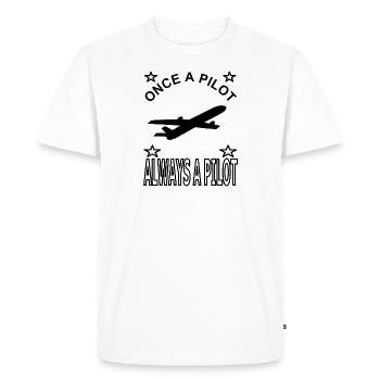 Pilot plane fly pilot jet gift - Men's Premium Organic T-Shirt - white - Front - Nico (187cm)