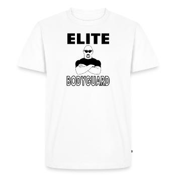 bin bodyguard Elite videur sécurité - T-shirt Premium bio Homme - blanc - Devant - Nico (187cm)