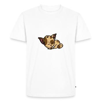 Sleeping cat cartoon character - gift idea - Men's Premium Organic T-Shirt - white - Front - Nico (187cm)