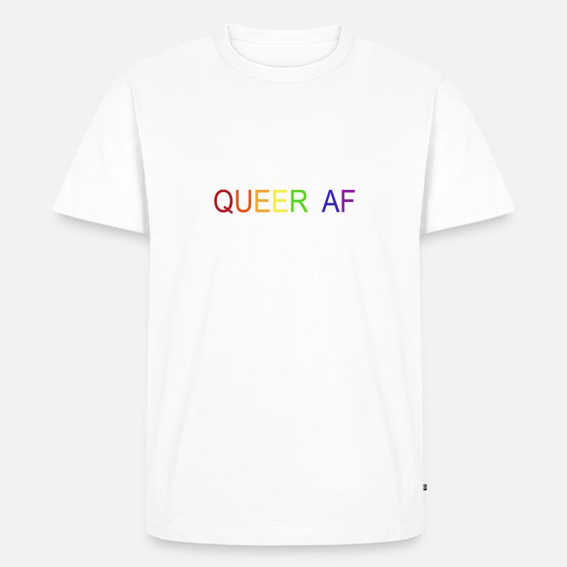 QUEER AF - Männer Premium Bio T-Shirt - Weiß