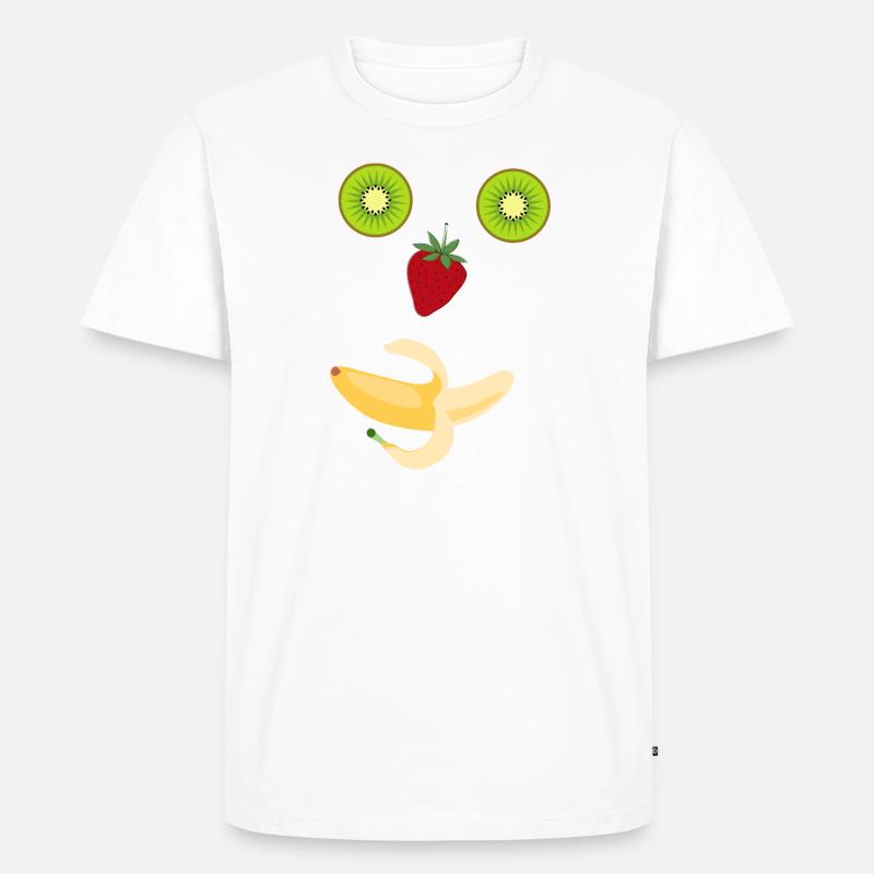 fruity face - Männer Premium Bio T-Shirt - Weiß