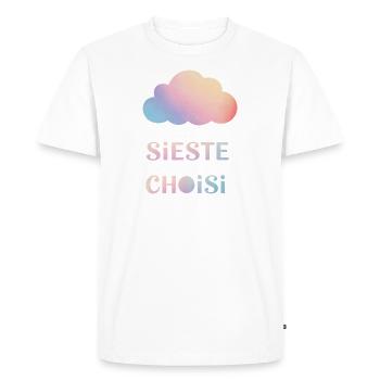 Je n'ai pas choisi la sieste, elle m'a choisi ! - T-shirt Premium bio Homme - blanc - Devant - Nico (187cm)