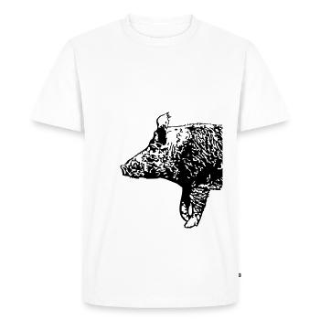 Wild Boar - T-shirt Premium bio Homme - blanc - Devant - Nico (187cm)