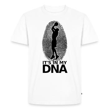 Basket-ball joueur de basket-ball ADN de joueur de basket-ball - T-shirt Premium bio Homme - blanc - Devant - Nico (187cm)