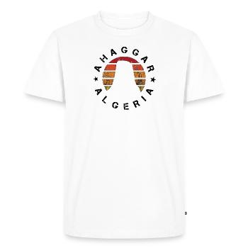 Ahaggar Sunset - T-shirt Premium bio Homme - blanc - Devant - Nico (187cm)