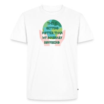 Stopper le réchauffement climatique - T-shirt Premium bio Homme - blanc - Devant - Nico (187cm)